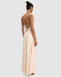 With Harper Lu - Frill Backless Maxi Dress