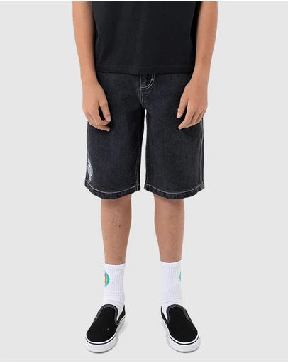 Santa Cruz - Tripper Stack Jean Shorts - Kids-Teens