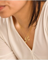 Wanderlust + Co - Alphabet Bubble Pendant Necklace - Letter J