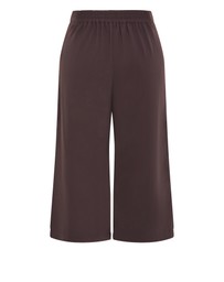 City Chic - Plus size Abbie Crop Pant - chocolate