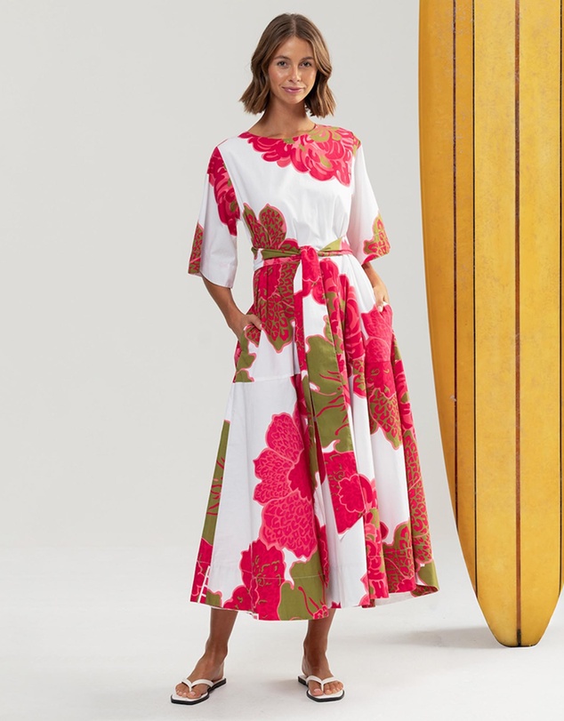 Binny - Hibiscus Midi Dress