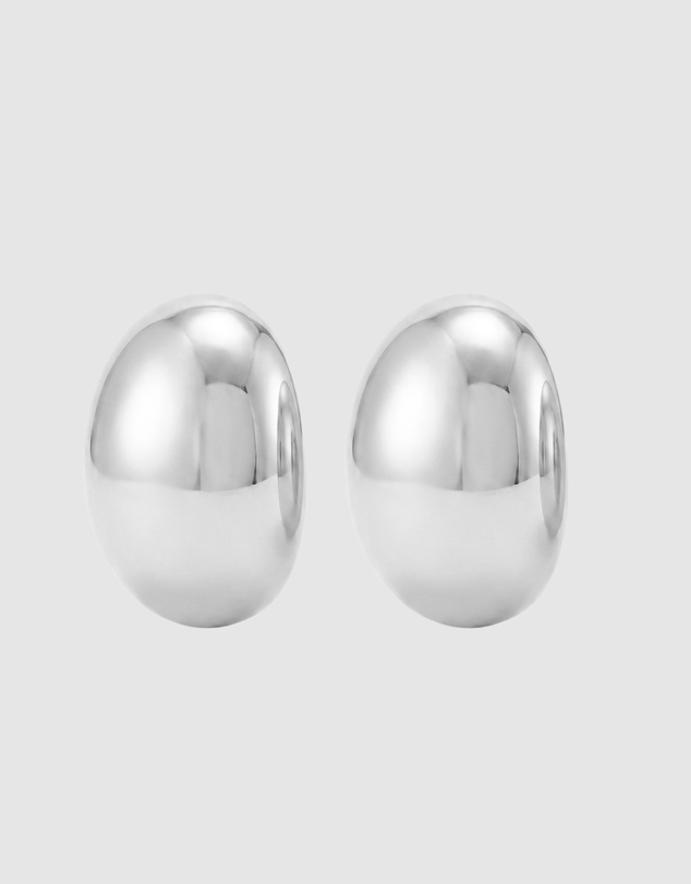 HOUSE OF SLANI - Oval Silver Solene Earrings
