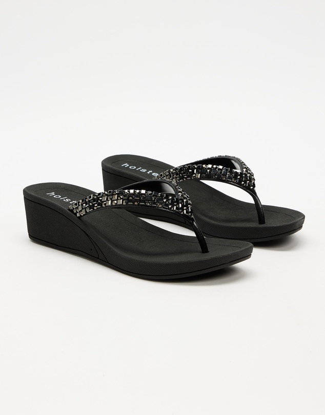Holster - Hope Wedge Sandals  - Black - Women's