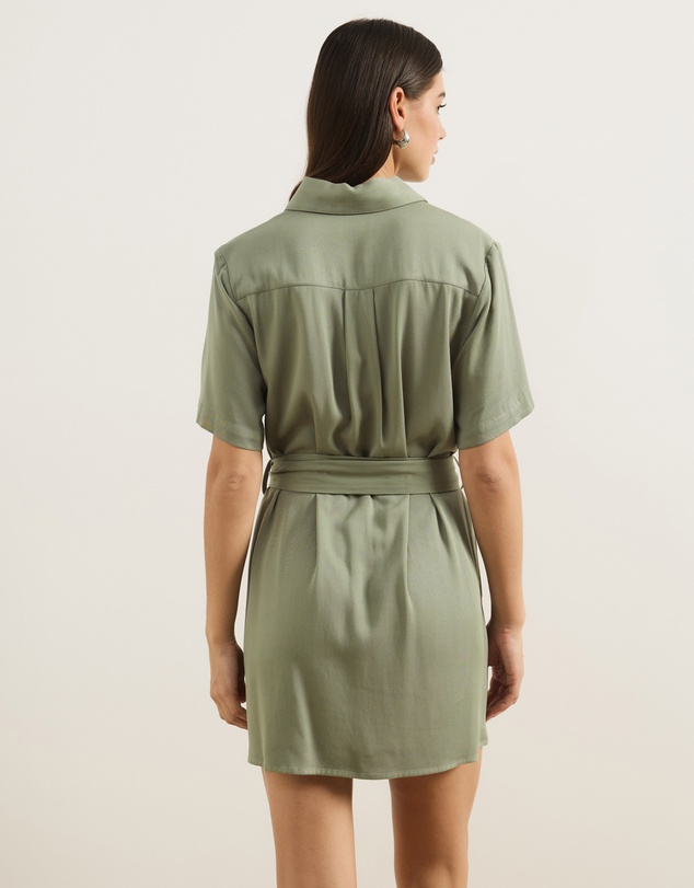Atmos&Here - Holly Viscose Twill Mini Dress