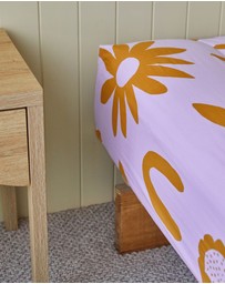 Mosey Me - Floral Dreams Fitted Sheet - Lilac