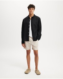 Cotton On - Relaxed Linen Long Sleeve Shirt