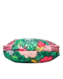 Pre-Loved by Azura Reborn - Pre-Loved Lambskin and Satin Floral Print Motocross Giant 21 Brief Satchel