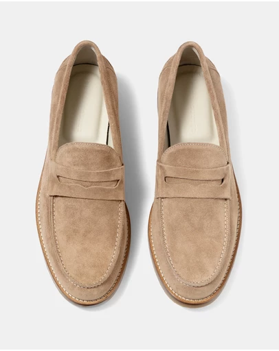 Duke + Dexter - Wilde Mocha Suede Penny Loafer - Men's