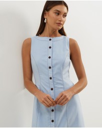 Atmos&Here - Cara Contrast Bind Midi Dress