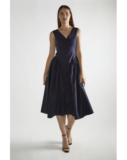 Glamorous - V neck panelled midi dress