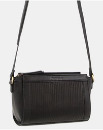 Pierre Cardin - Pierre Cardin Leather Pleated Design Crossbody Bag