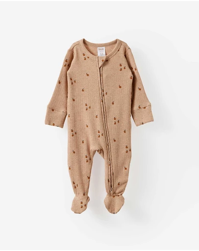 Cotton On Kids - Littlie Organic Long Sleeve Zip Romper