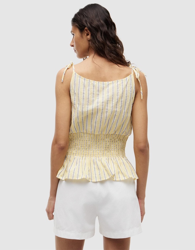 Tommy Hilfiger - Smocked Shoulder Tie No Sleeve Top
