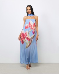 AERE - Rosalee Scarf Maxi Dress