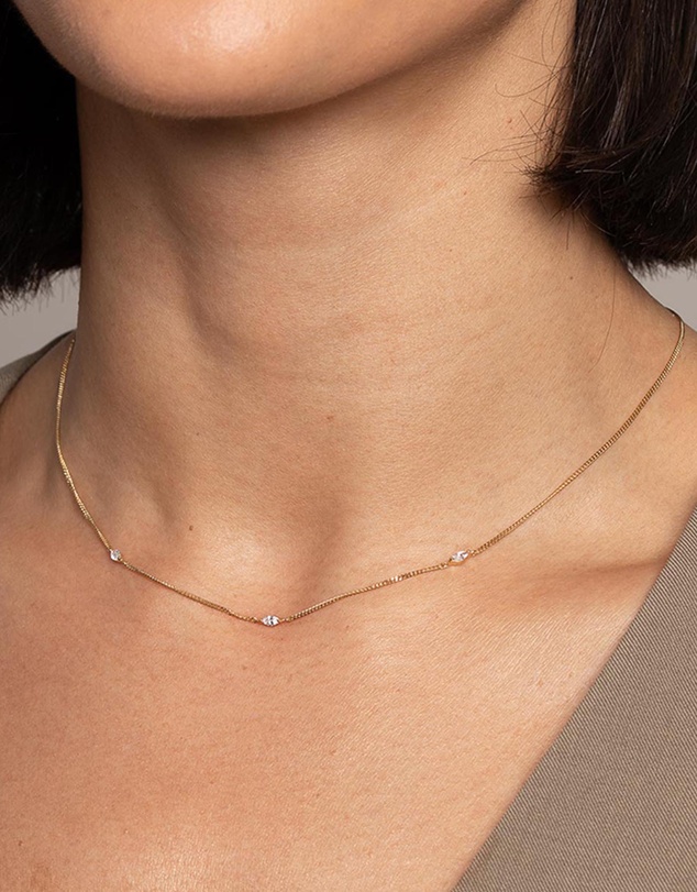 Astrid & Miyu - Navette Crystal Necklace