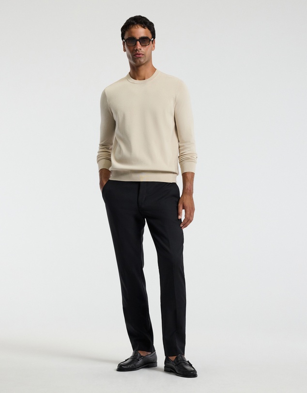 Calibre - Technical Knit Crew Neck Sweater Oatmeal