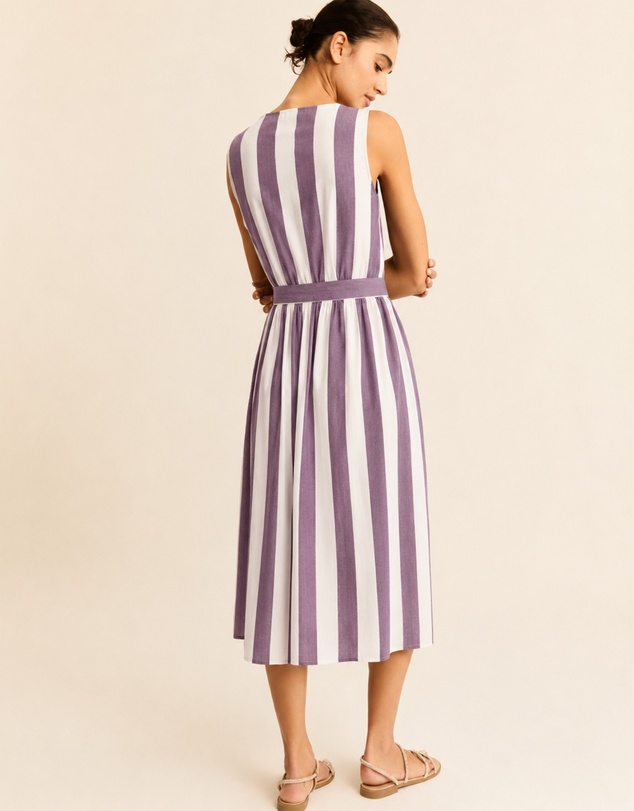 Emme - Purple Regular Cotton Dress