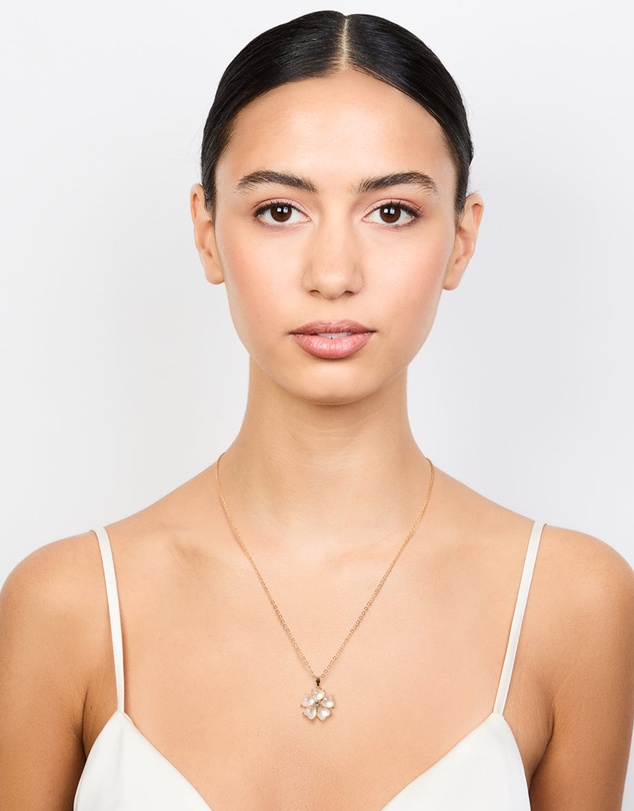 Lovisa - Gold Plated Catseye Flower Pendant Necklace