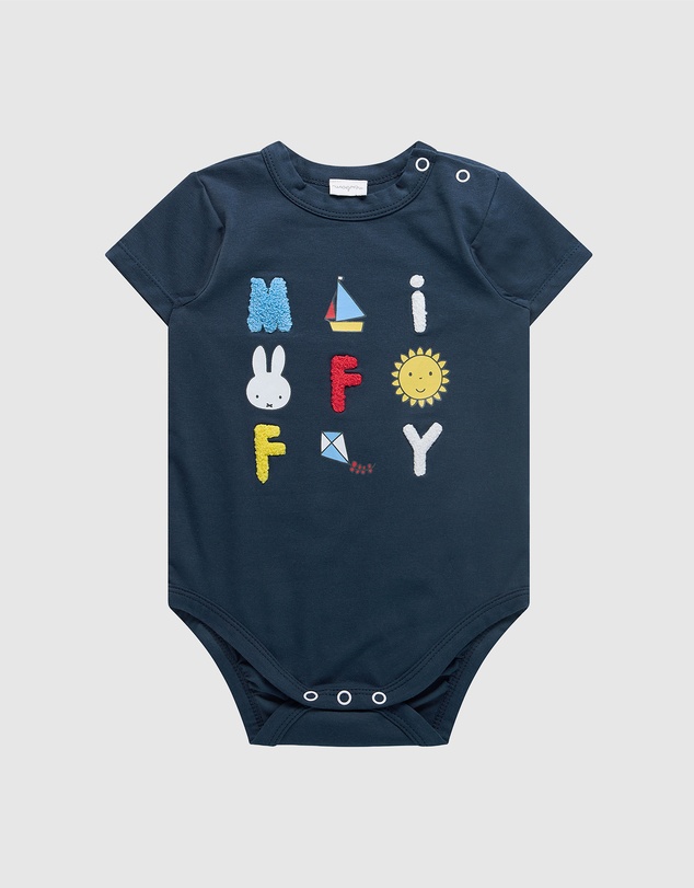 Kynd Baby - Miffy Short Sleeve Bodysuit in Navy