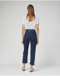 DRICOPER DENIM - Stella Stretch High Waisted Indigo Trousers
