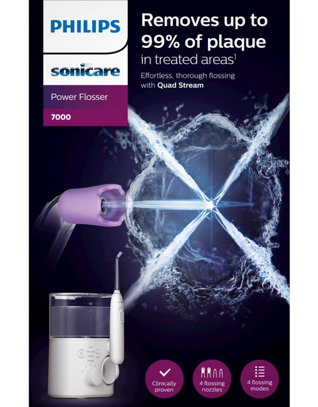 Philips - Philips Sonicare Countertop Power Flosser 7000