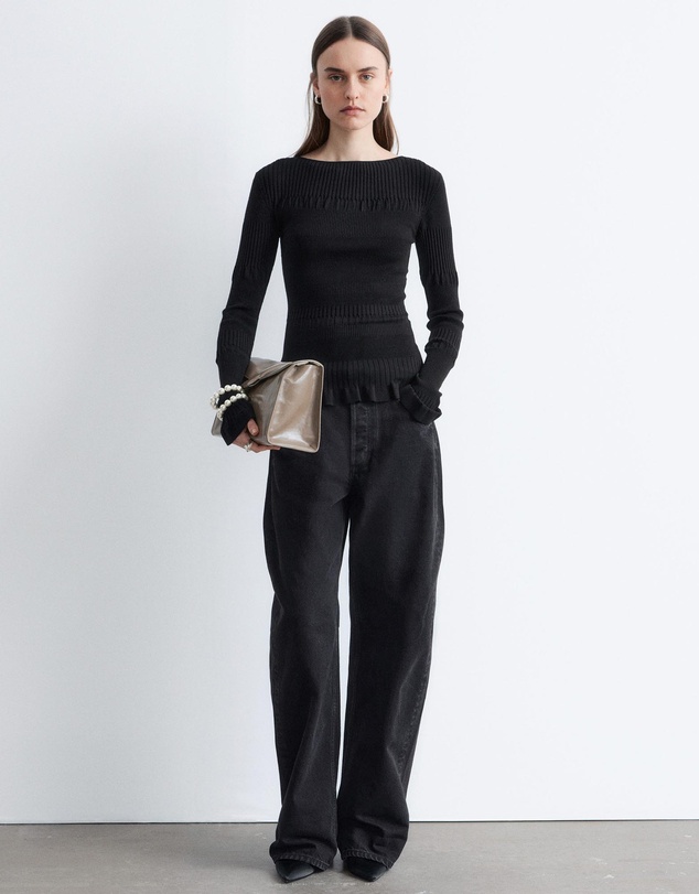 & Other Stories - Long-Sleeve Ribbed Top