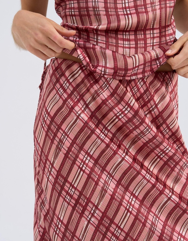 Vero Moda - Lise Check Midi Skirt