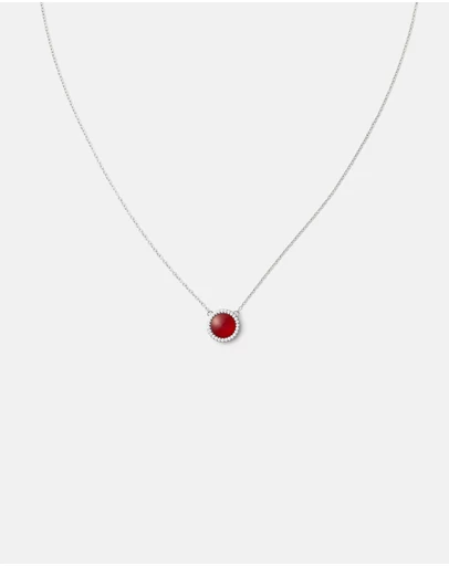 Daniel Wellington - Audrey Necklace Red Agathe