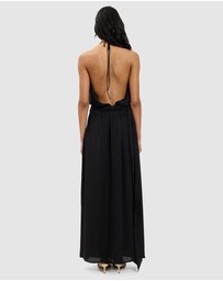With Harper Lu - Draped Backless Gown