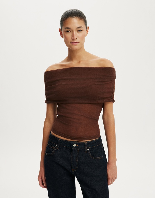 Cotton On - Sheer Off Shoulder Knit