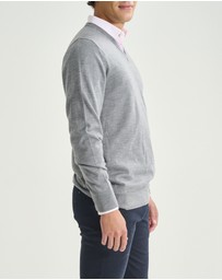 3 Wise Men - 3 Wise Men Fisher V Neck - Grey Marle