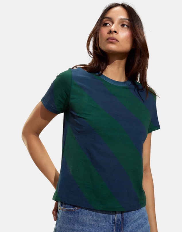 Cynthia Rowley - Diagonal Stripe Tee