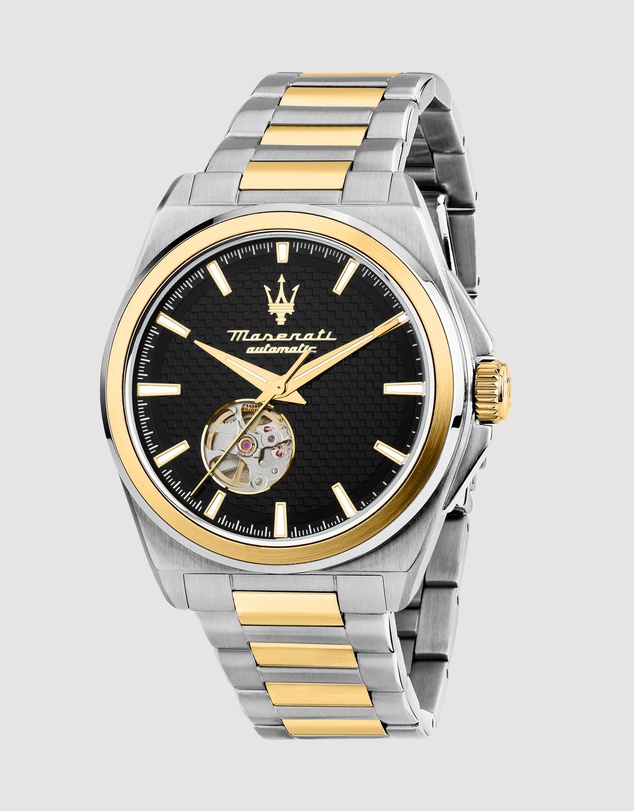 Maserati - Maserati Velocita 41mm Automatic Black Dial Two Tone Stainless Steel Strap Watch
