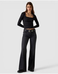 GUESS Jeans - GUESS JEANS High Rise Flare Jeans