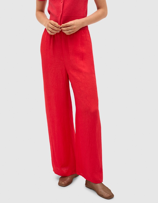 Seed Heritage - Textured Satin Easy Wide Leg Pant