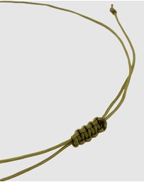 Kuzzoi - ICONIC EXCLUSIVE - Bracelet Male Smiling Face Symbol Nylon Olive Green
