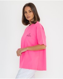 ALEXANDRA - Sole T-Shirt Fluro Pink