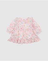 Bebe by Minihaha - Fern Floral Organic Overlay Dress - Babies