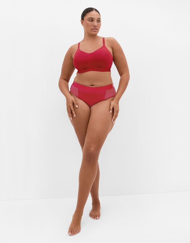 City Chic - Plus size Signature CCX Wireless Bra - shiraz
