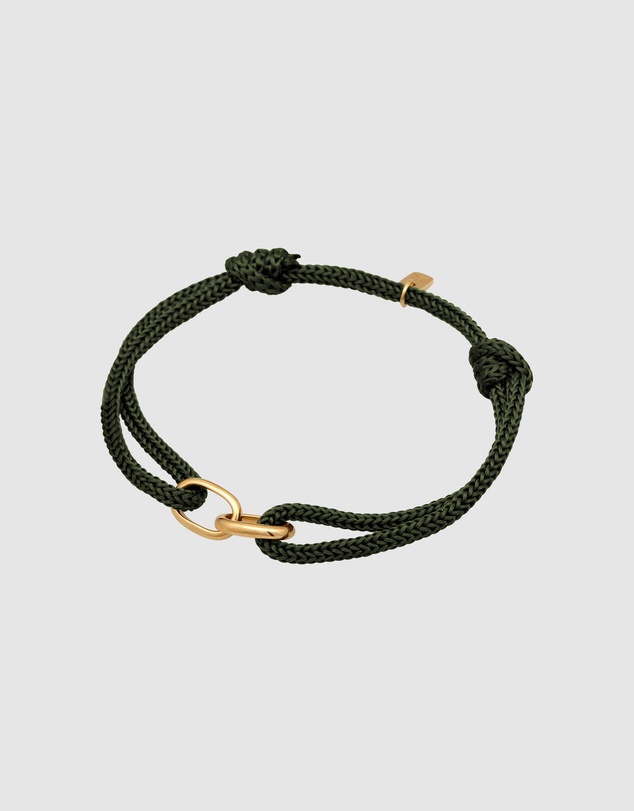 Kuzzoi - ICONIC EXCLUSIVE - Nylon Bracelet with Gold-Plated Sterling Silver Details