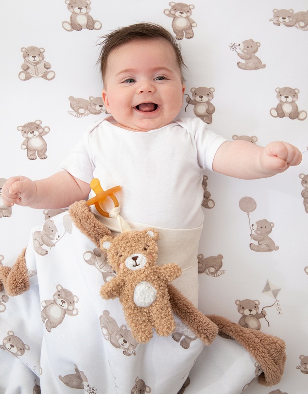 Living Textiles - Ring Rattle and Dummy Chain Gift Set - Cuddly Bear