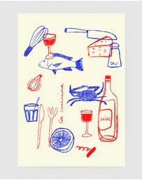 Inka Arthouse - Food & Wine by Byalmaklub Italy Art Print