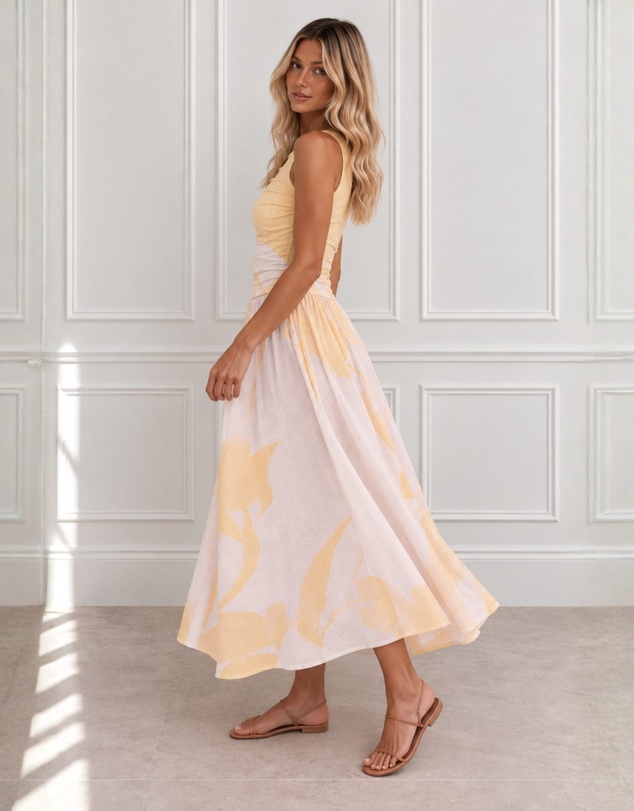 Esther & Co - Balayage Dress - Butter Cream