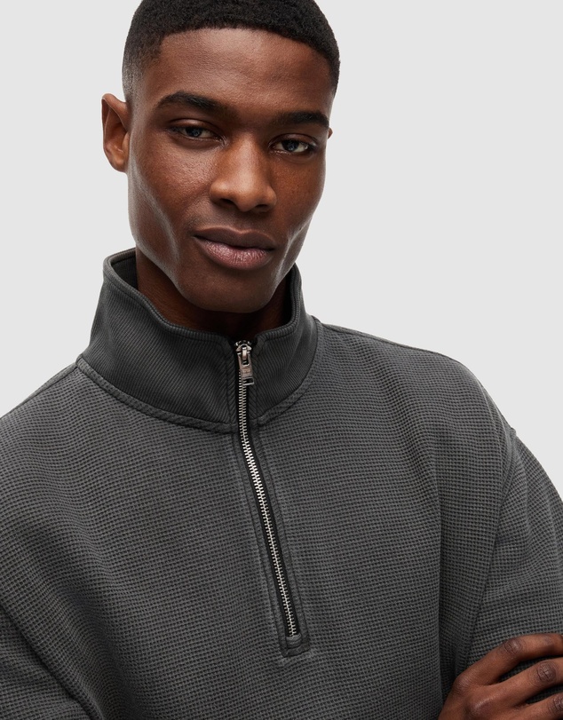 Tommy Jeans - Relaxed Washed Waffle Quarter-Zip Sweater