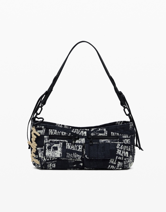 Desigual - Medium newspaper handbag