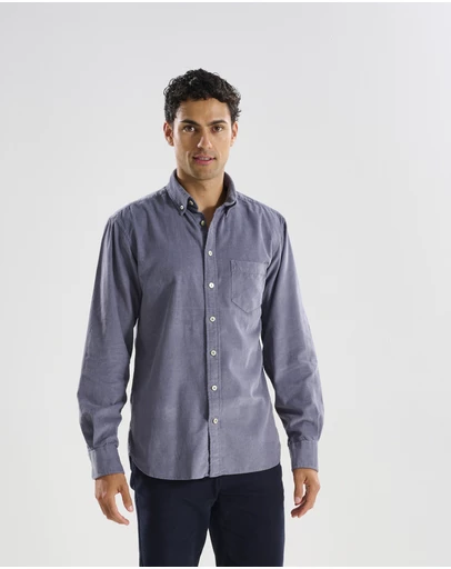 3 Wise Men - 3 Wise Men Swordfish Grey Corduroy Shirt