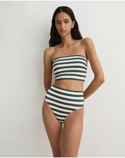 BONDI BORN - Stella Bikini Top - Forest Stripe (Embodee™)