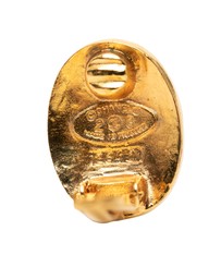 Pre-Loved by Azura Reborn - Pre-Loved CC Gold Plated Logo Oval Clip On Earrings