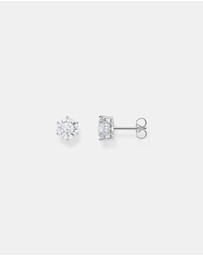 THOMAS SABO - Ear studs with big, white zirconia