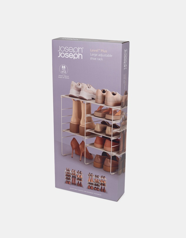 Joseph Joseph - Level™ Plus Adjustable Shoe Rack - Stores 12 Pairs